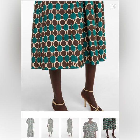 NWOT’S MAX MARA Label-cut Fatoki Embellished Cotton Dress Sz:US6 M Spring/Summer - Picture 8 of 15